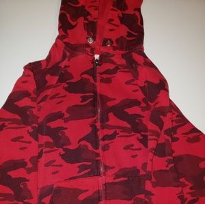 Aeropostale Camouflage Hooded Zip Up Sweatshirt